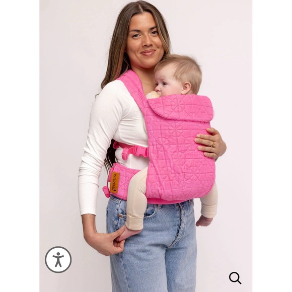 Wildbird Aerial Buckle Carrier Giggle Pink Floral Quilted XS-XL EUC - Picture 1 of 5